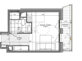 Vente Studio 1 pièce