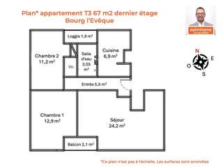 Vente appartement 3 pièces