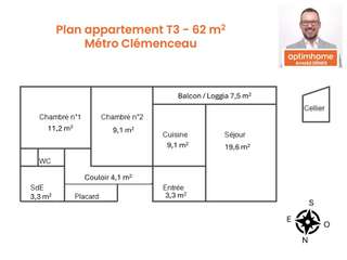 Vente appartement 3 pièces
