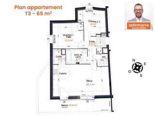 Vente appartement 3 pièces