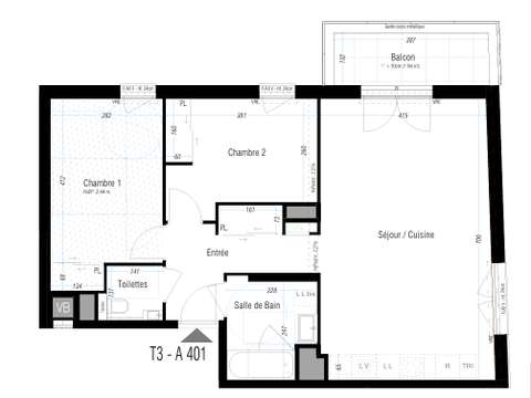 Vente appartement 3 pièces