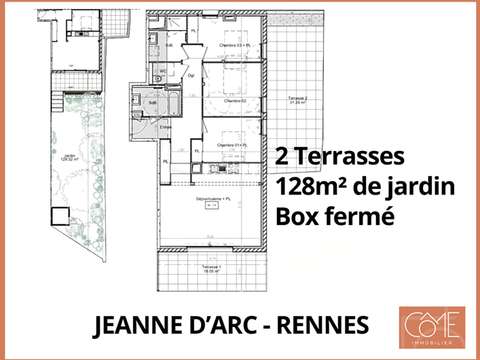 Vente appartement 4 pièces Rennes Jeanne D'arc 35