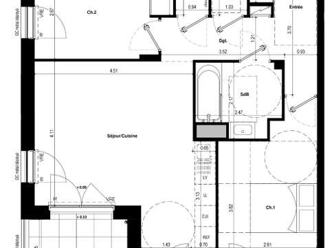 Vente appartement 3 pièces