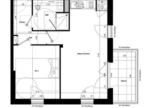 Vente appartement 2 pièces