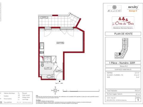 Vente appartement 1 pièce Rennes La Courrouze 35