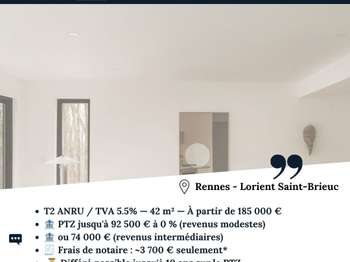 Vente appartement 2 pièces Rennes Lorient - Saint-Brieuc 35