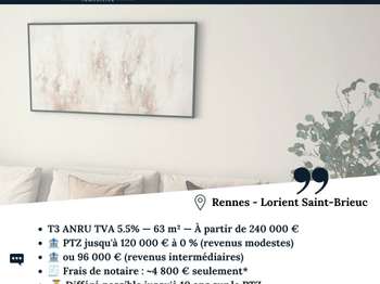Vente appartement 3 pièces Rennes Lorient - Saint-Brieuc 35