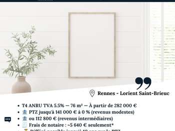 Vente appartement 4 pièces Rennes Lorient - Saint-Brieuc 35