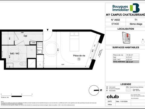 Vente appartement 1 pièce Rennes Maurepas 35