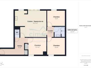 Vente appartement 4 pièces