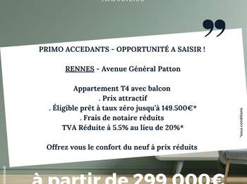 Vente appartement 4 pièces Rennes Patton 35