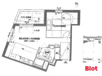 Vente Appartement 2 piècesRennes Rue De Nantes