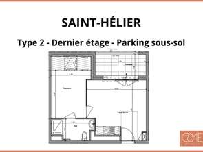 Vente Appartement 2 piècesRennes Saint-Helier