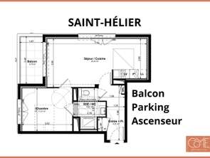 Vente Appartement 2 piècesRennes Saint-Helier
