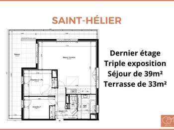 Vente appartement 3 pièces Rennes Saint-Helier 35