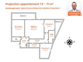 Vente appartement 3 pièces