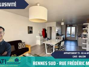 Vente Appartement 3 piècesRennes Sud