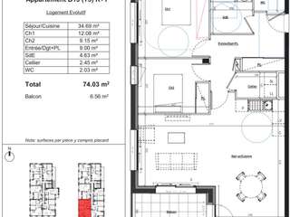 Vente appartement 3 pièces
