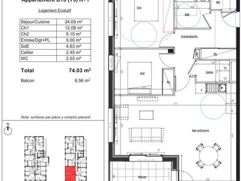 Vente appartement 3 pièces