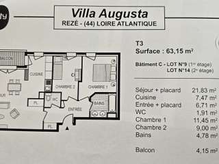 Vente appartement 3 pièces