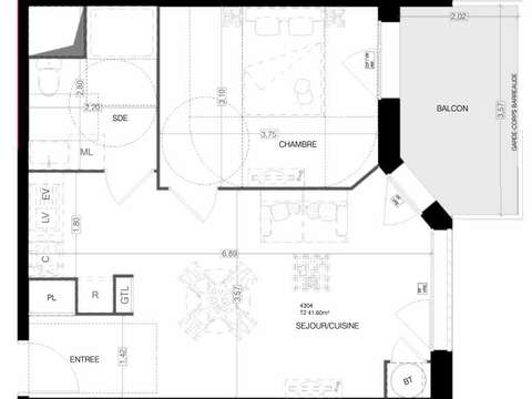 Vente appartement 2 pièces