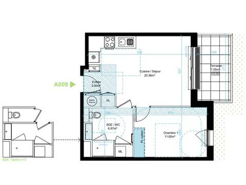 Vente appartement 2 pièces