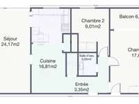 Vente appartement 3 pièces Vente appartement 3 pièces