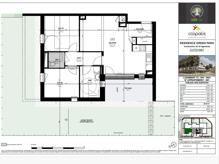 Vente appartement 3 pièces