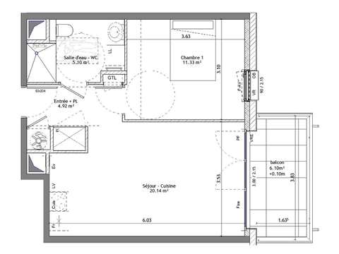 Vente appartement 2 pièces