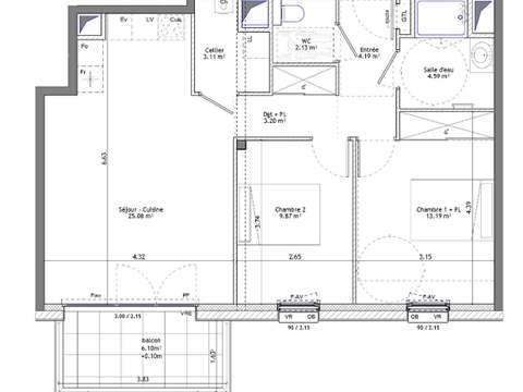 Vente appartement 3 pièces