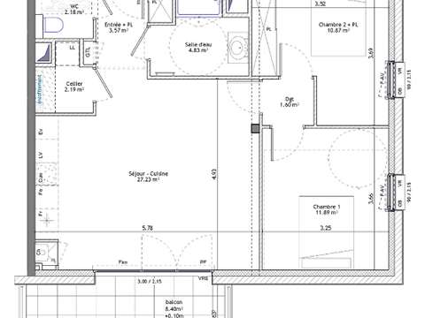 Vente appartement 3 pièces