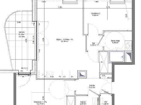 Vente appartement 3 pièces