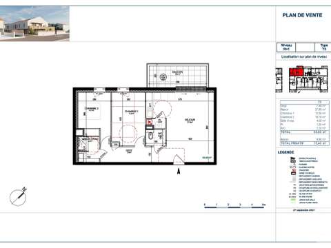 Vente appartement 3 pièces