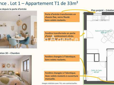 Vente appartement 2 pièces