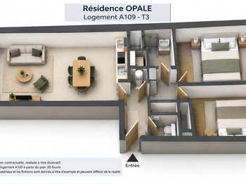 Vente appartement 3 pièces Vente appartement 3 pièces