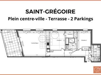 Vente appartement 3 pièces Saint-Grégoire 35