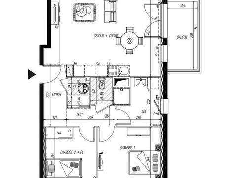 Vente appartement 3 pièces Saint-Hilaire-de-Riez 85