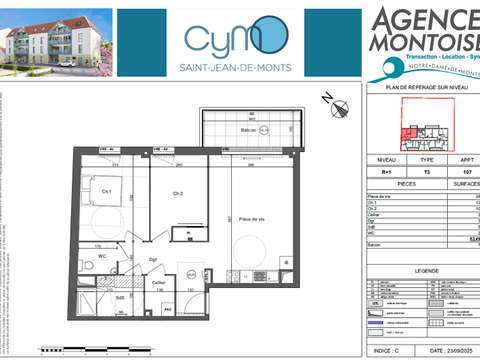 Vente appartement 3 pièces
