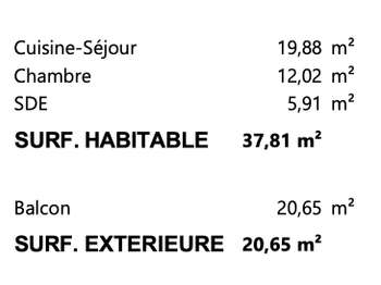 Vente appartement 2 pièces Vente appartement 2 pièces