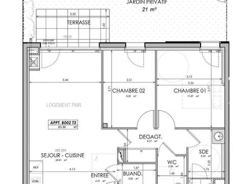 Vente appartement 3 pièces
