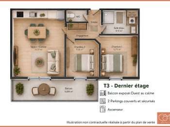 Vente appartement 3 pièces Saint-Malo 35