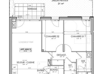 Vente appartement 3 pièces Vente appartement 3 pièces