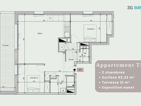Vente appartement 3 pièces