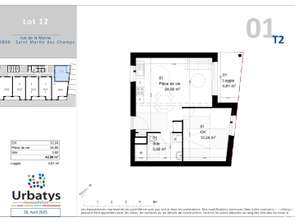 Vente Appartement 2 piècesSaint-Martin-des-Champs