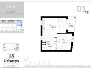 Vente Appartement 2 piècesSaint-Martin-des-Champs
