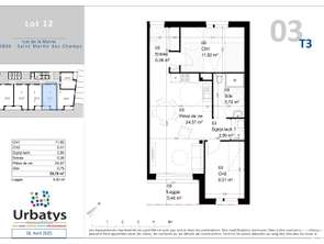 Vente Appartement 3 piècesSaint-Martin-des-Champs