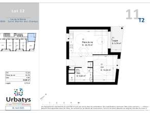 Vente Appartement 2 piècesSaint-Martin-des-Champs