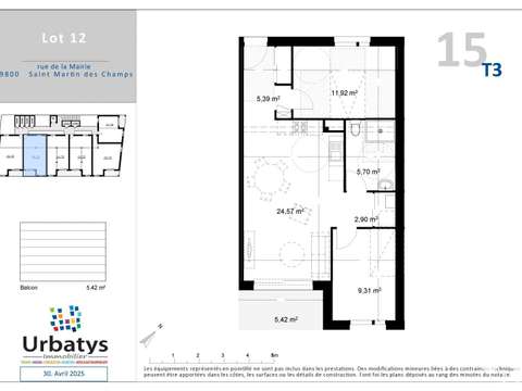 Vente appartement 3 pièces Saint-Martin-des-Champs 29