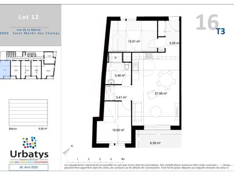 Vente appartement 3 pièces Saint-Martin-des-Champs 29