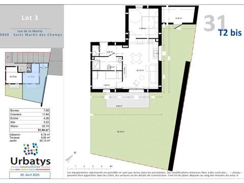 Vente appartement 3 pièces Saint-Martin-des-Champs 29